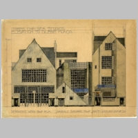 Mackintosh, Studio-house for Harold Squire, Chelsea, London, North elevation, Trustees of The British Museum,.jpg